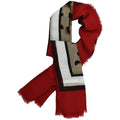 Stylish BURBERRY Leopard Print Multicolor Scarf Red