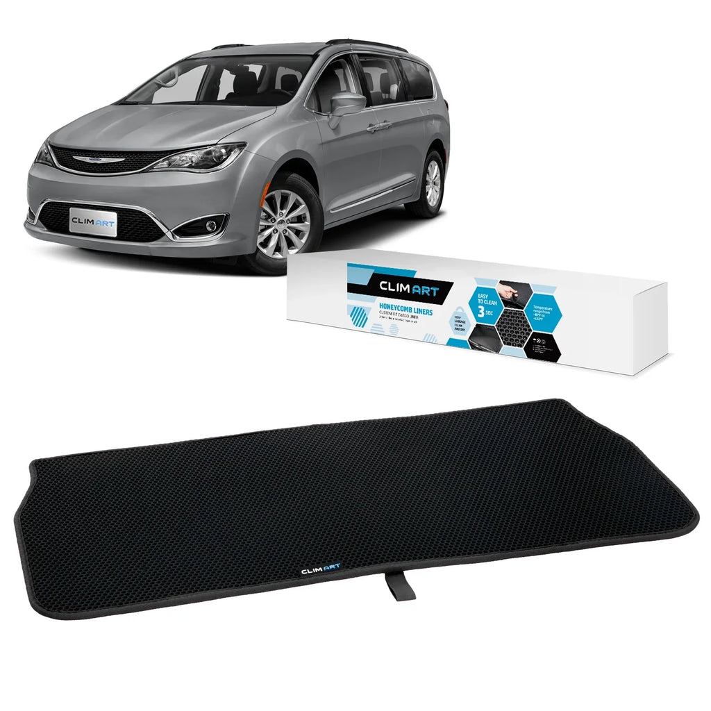 CLIM ART Cargo Liner for Chrysler Pacifica 2017-2024/Voyager 2020-2024 Custom Fit Trunk Mat, with Honeycomb Technology - All-Climate, Heavy Duty, Anti-Slip Cargo Liner, Luggage - FL01116156