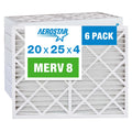 Stylish Aerostar 20x25x4 MERV 8 Pleated Air Filter, AC Furnace Air Filter, 6 Pack