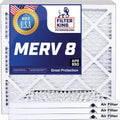 Stylish Filter King 38x20x1a Air Filter | 4-PACK | MERV 8 HVAC Pleated A/C Furnace Filters | MADE IN USA | Actual Size: 38 x 20 x .75"