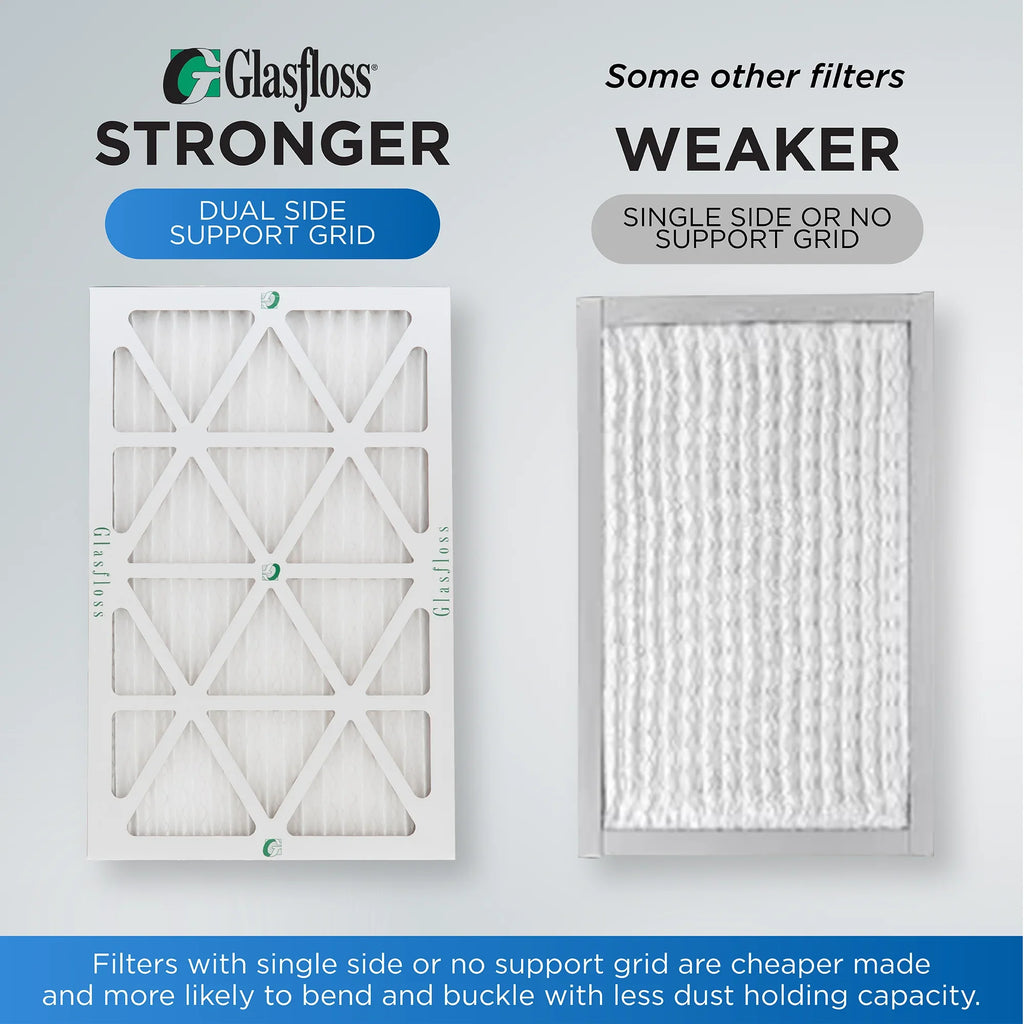 12 Pack of 10x20x2 MERV 10 Pleated 2" Inch Air Filters by Glasfloss. Actual Size: 9-1/2 x 19-1/2 x 1-3/4 - Exclusive Design