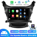 Podofo 2+32G for Hyundai Elantra 2014-2016 Wireless Carplay Android Auto Mirror Link 9'' Touchscreen Car Stereo Radio Android 11 System WIFI GPS Hifi FM Bluetooth Usb, AHD Backup Camera
