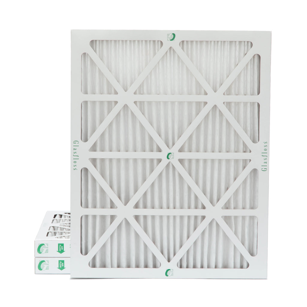 Stylish 3 Pack of 16x20x2 MERV 10 Pleated 2" Inch Air Filters by Glasfloss. Actual Size: 15-1/2 x 19-1/2 x 1-3/4