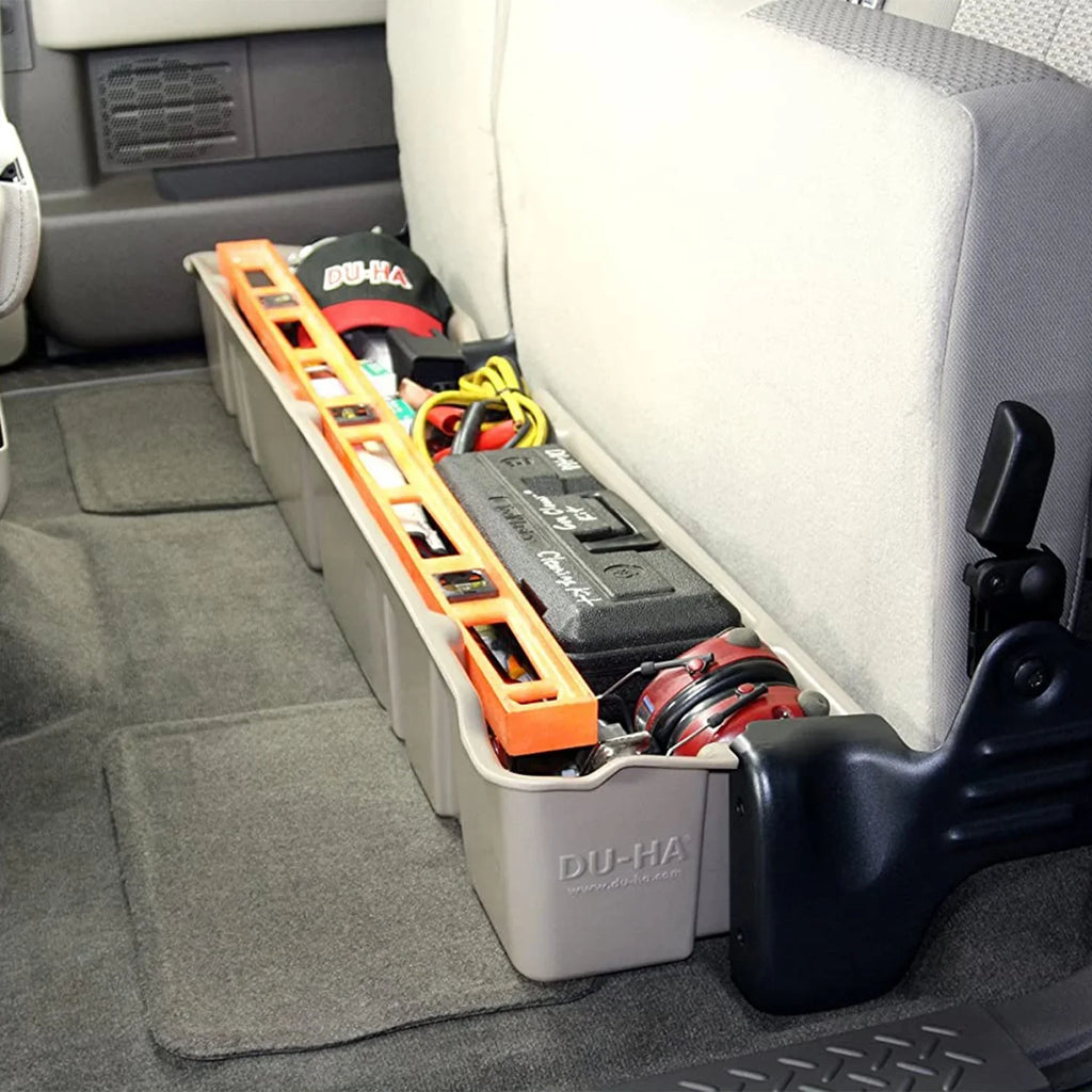 DU-HA 20096 DU-HA Underseat Storage; Incl. Gun Rack/Organizer; Vehicles w/o Factory Subwoofer; Gray; Fits select: 2013-2014 FORD F150 SUPER CAB, 2011-2012 FORD F150