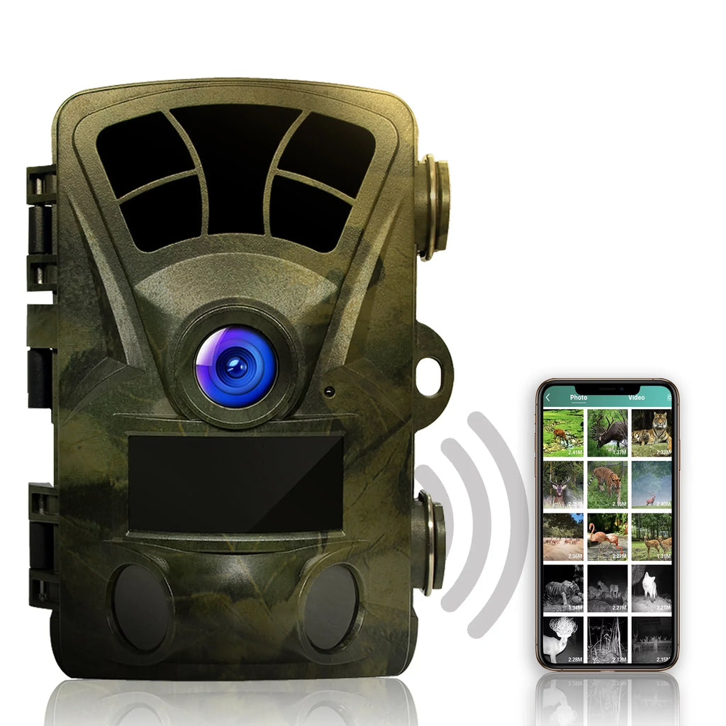 Stylish Rexing H2 20MP 4K Wi-Fi Trail Surveillance Camera for Outdoor, Hunting Cam W/ CMOS Motion Sensor