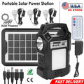 Stylish DFITO Portable Solar Powered Station, Rechargeable Solar Generator, Dual Way To Charge, Solar Panel Power Bank with 3 LED Bulbs Flashlight for Hiking Camping Emergency