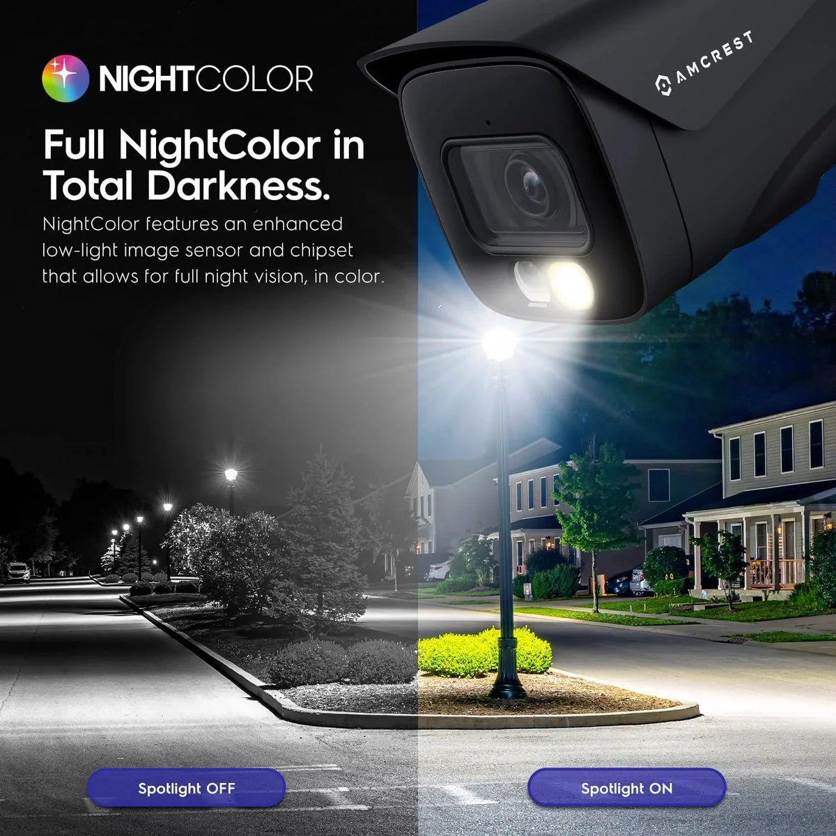 Amcrest 4K IP PoE AI Camera UltraHD 8MP Security Outdoor Camera, FOV 129Â°, 49ft Color Nightvision, Human & Vehicle Detection, IP67 Weatherproof, 4K (3840x2160) @15fps, Black, IP8M-2796EB-AI - Exclusive Design