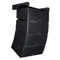 Sound Town All-Weather 4 x Dual 8â Water-Resistant Passive Line Array System with 3â Titanium Compression Drivers, Full Range/Bi-amp Switchable, Black (ZETHUS-IP208X4)
