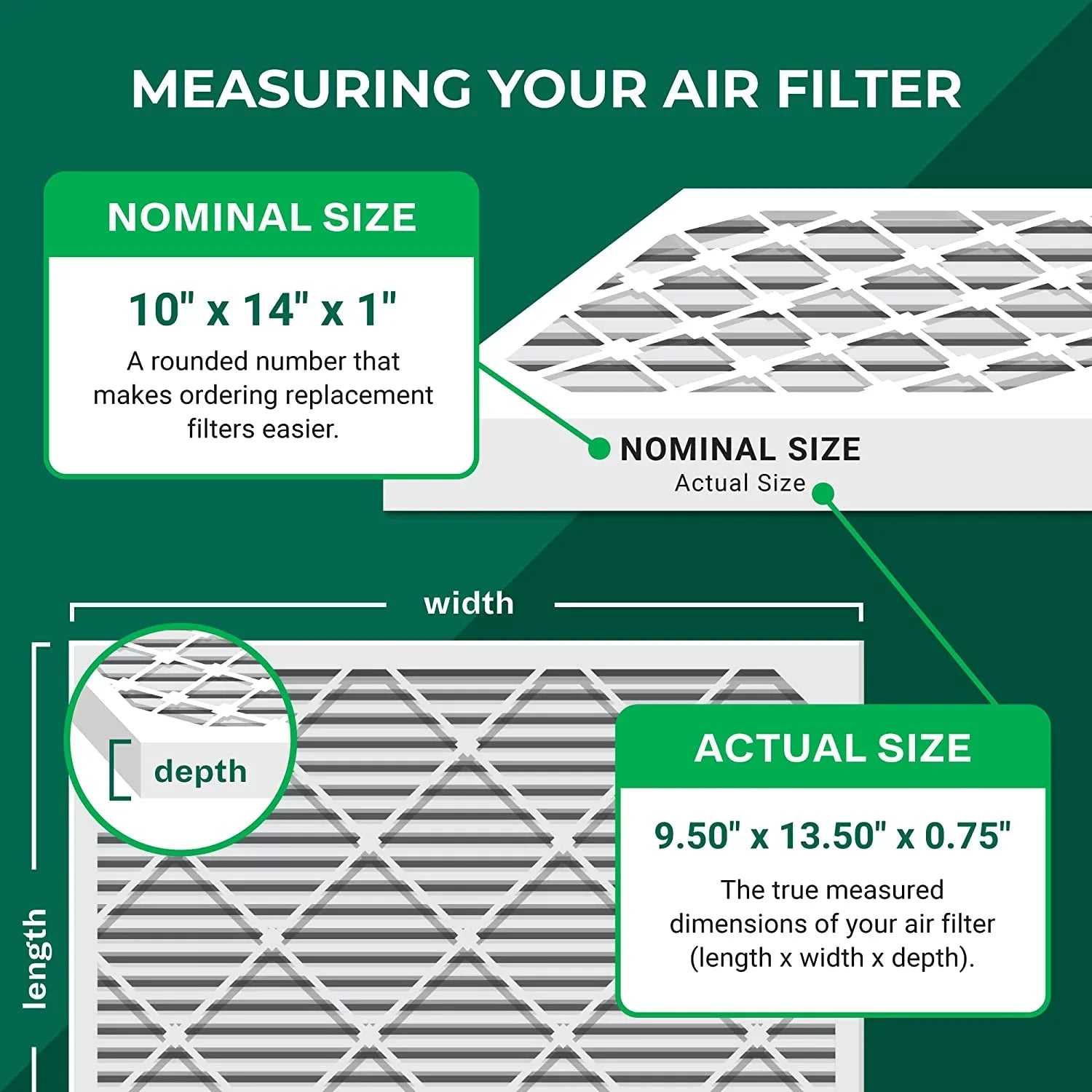 Stylish Filterbuy 10x14x1 MERV 13 Pleated HVAC AC Furnace Air Filters (12-Pack)