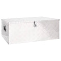 Stylish Anself Aluminum Tool Box Truck Toolbox Lockable Underbody Organizer Storage Case Trailer Box Silver for Vehicle, Garage, Camping Trip 39.4 x 21.7 x 14.6 Inches (L x W x H)