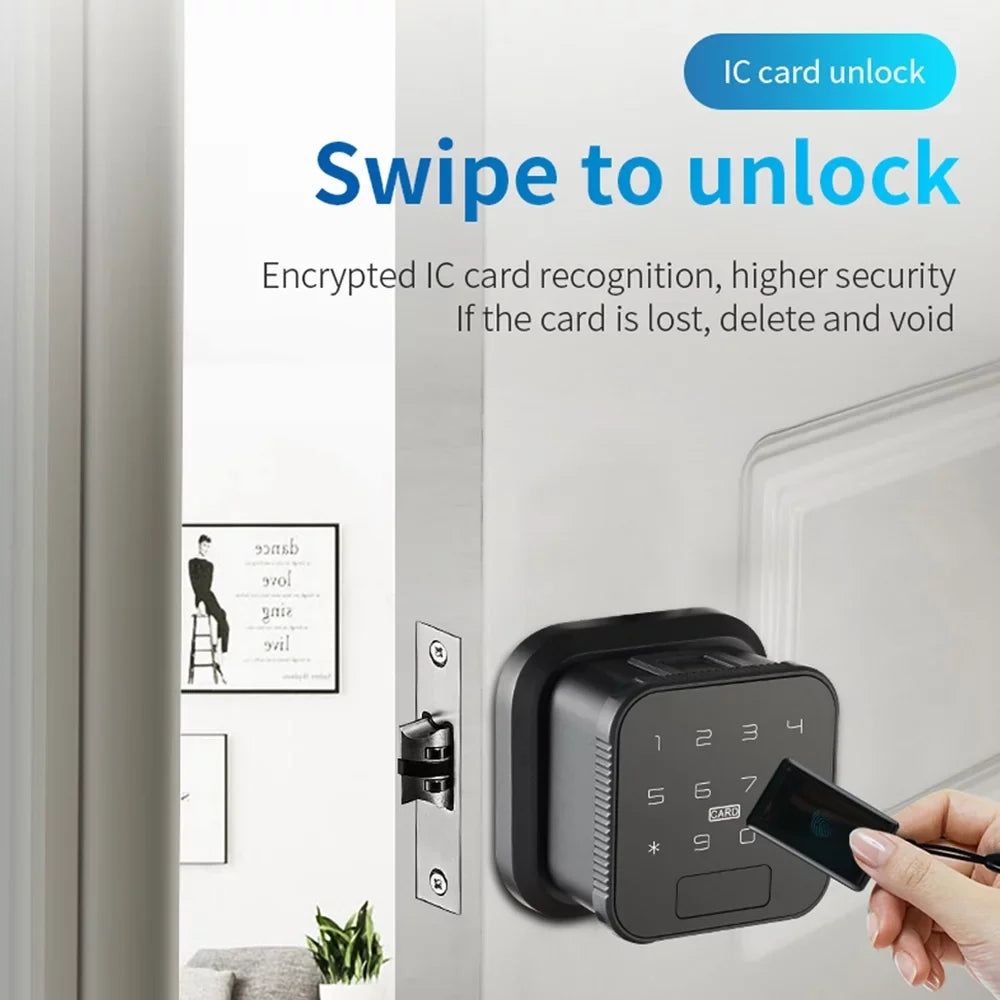 moobody Smart Lock Fingerprint Lock Door Lock Keypad Door Lock with Handle Fingerprint Electronic Deadbolt Door Lock Smart Door Lock Compatible with DADA Lock - Exclusive Design