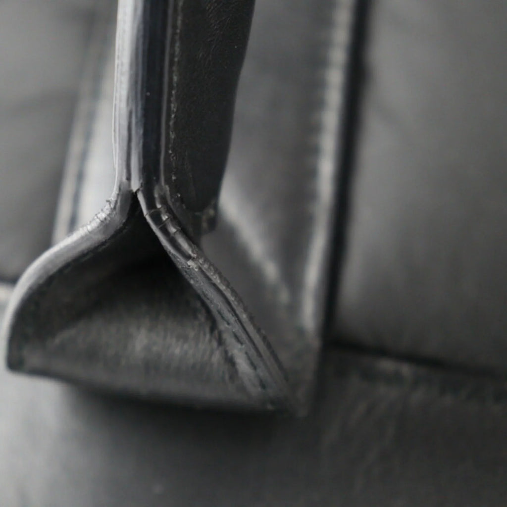 Stylish Pre-Owned BALENCIAGA Balenciaga Kabas S tote bag 363425 nylon leather black silver metal fittings (Good)