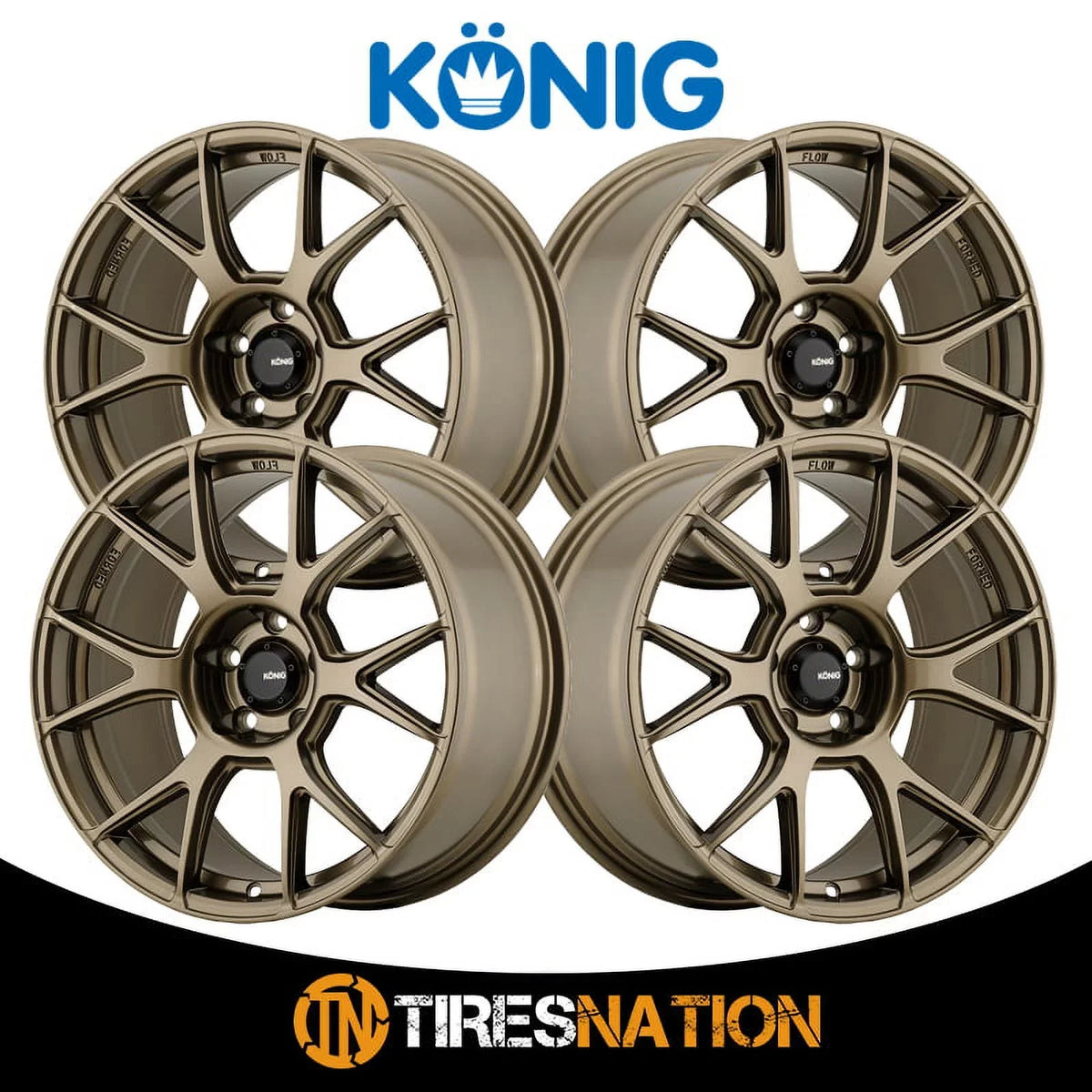 17x8 Konig 56BZ Ampliform Gloss Bronze Wheel 5x100 (40mm) - Exclusive Design