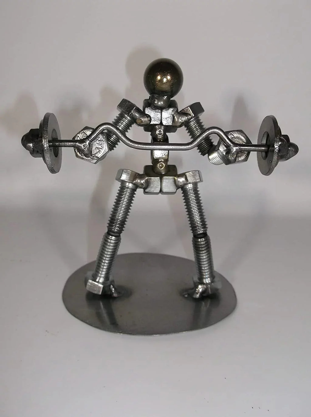 Stylish Preacher C url Weight Lifter Metal Bolt Figurine, curl bar