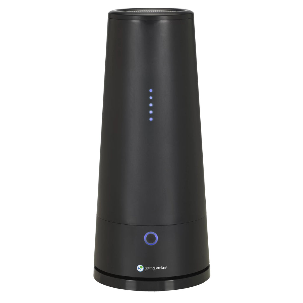 Stylish GermGuardian Tabletop UV-C Air Sanitizer with 2 Speeds Reduces Odors and Germs, GG3000BCA, Black