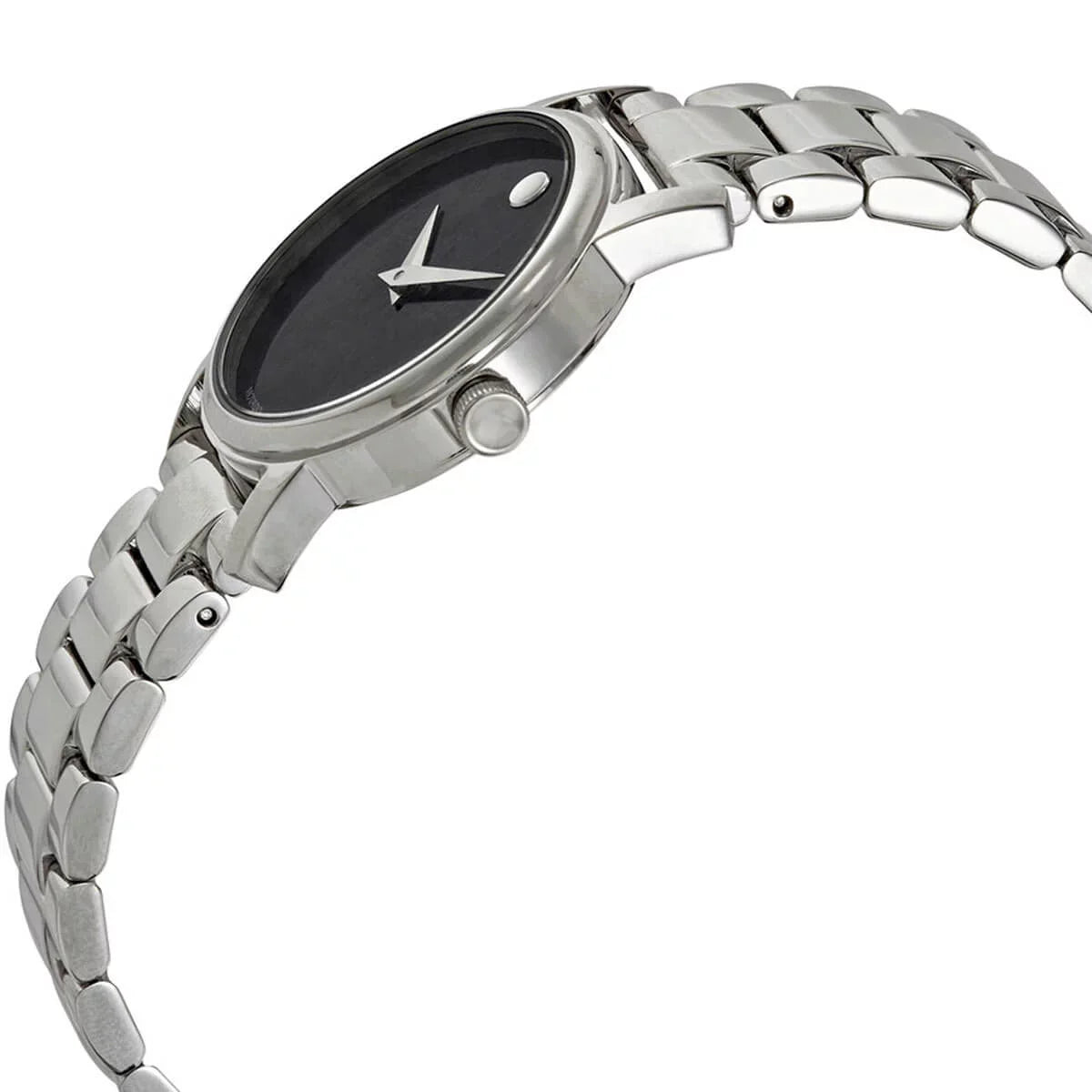 Stylish Movado Classic Museum Quartz Black Dial Ladies Watch 2100017
