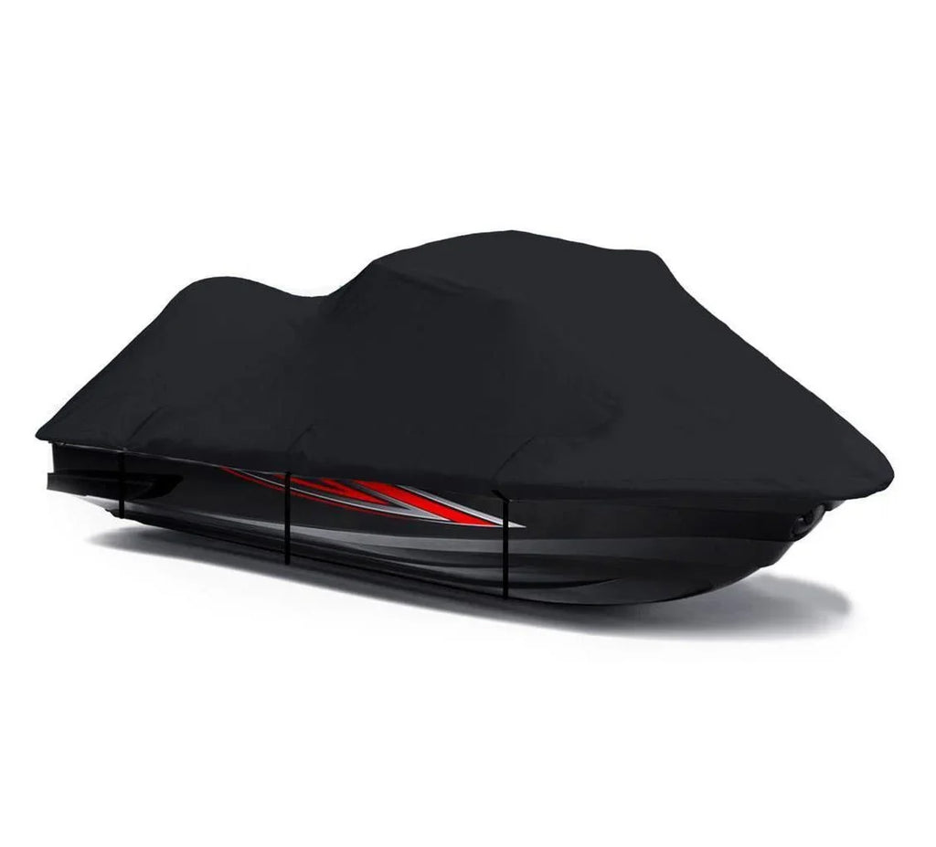 BLACK 600 DENIER JetSki Cover Compatible for Jet Ski PWC Cover Sea Doo Sea-Doo Bombardier RX DI 2000 2001 2002 2003 2 Seater - Exclusive Design
