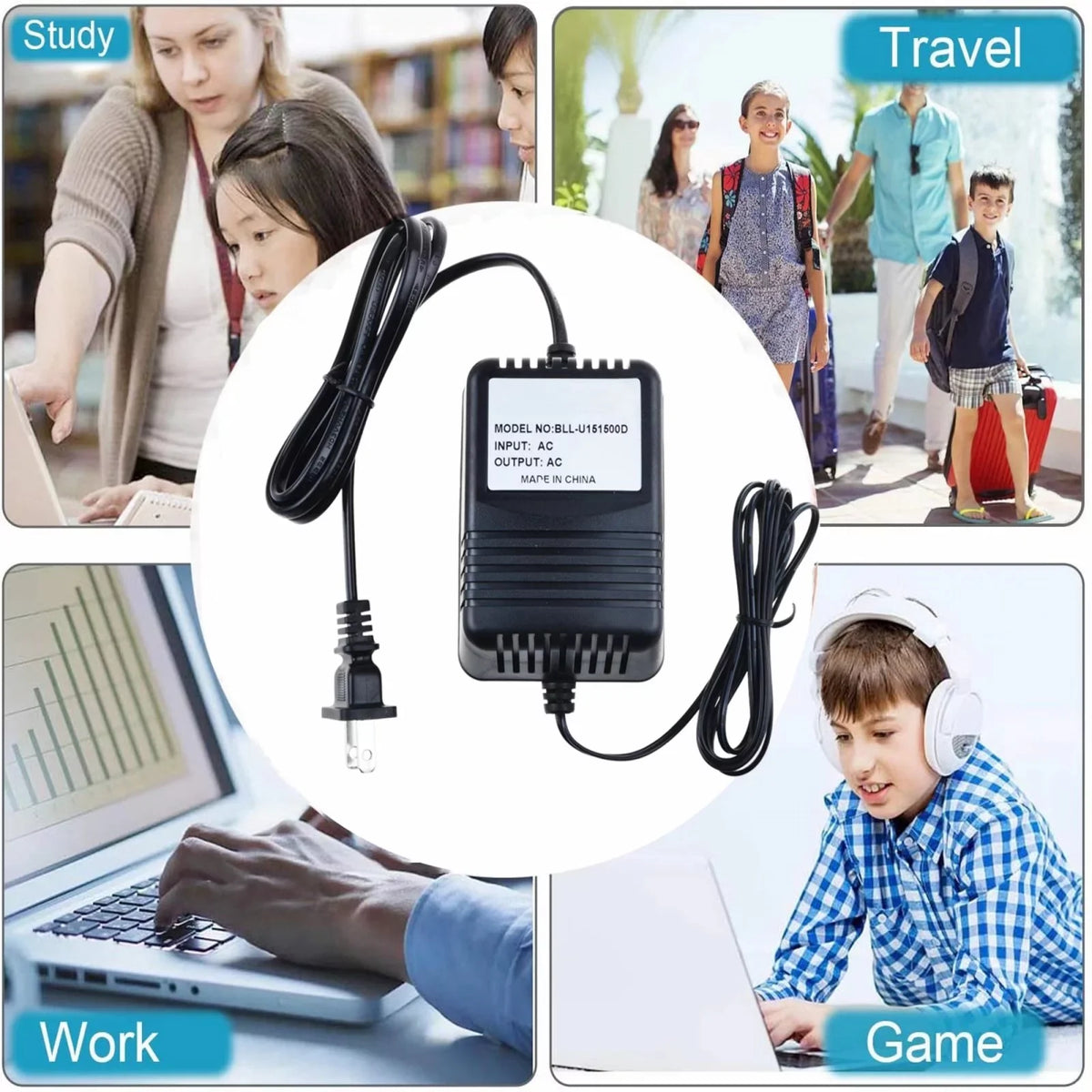 Stylish KONKIN BOO Compatible AC/AC Adapter Replacement for Icon Neo Phantom NeoPhantom 2 Mic input Preamp;Icon NeoAmp 4-Channel Headphone Amplifier;Icon Neo PreAmp NeoPreAmp instrument microphone pre-amp