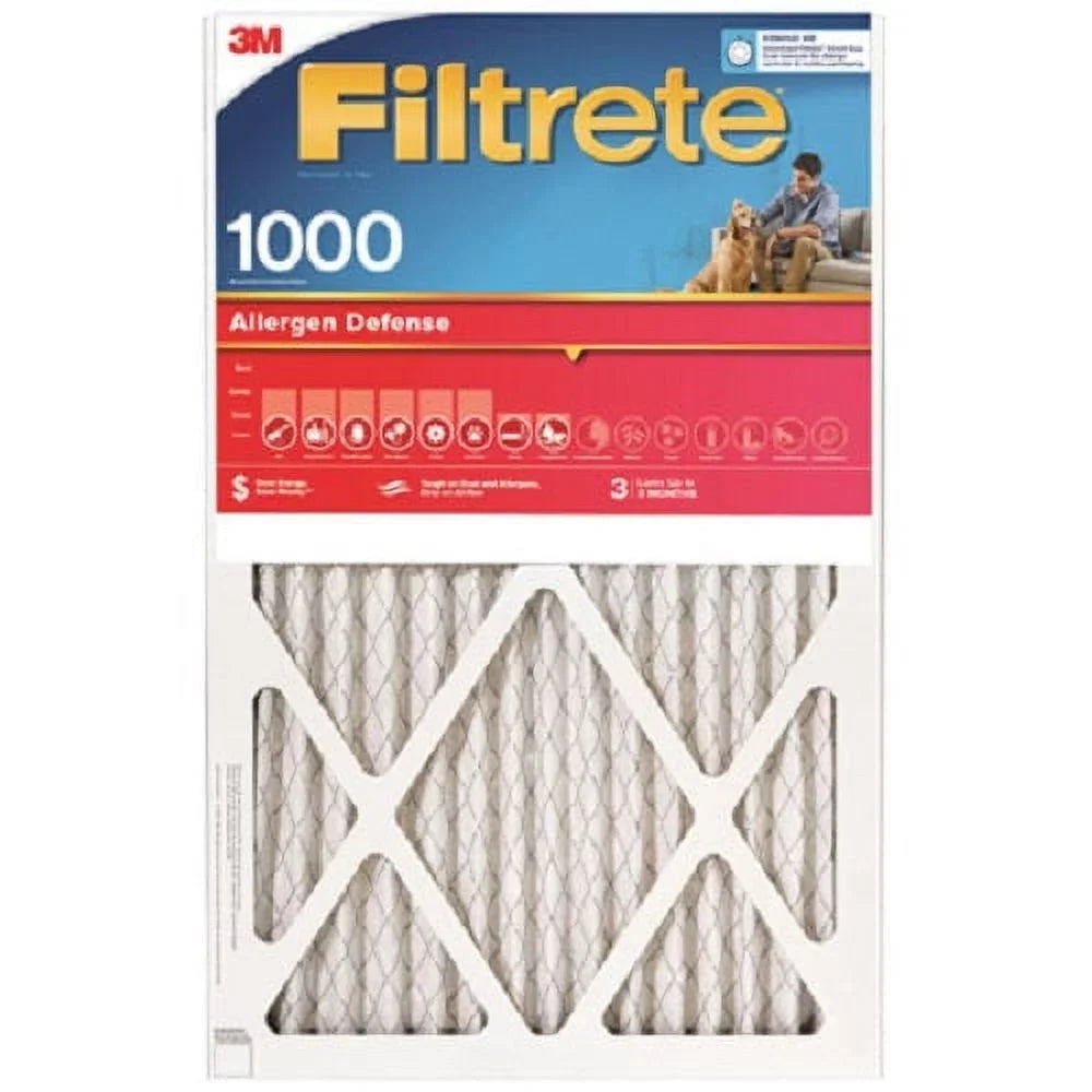 3M 9801-4 16" x 25" x 1" Red MPR 1000 Filtrete 3 Month Disposable Pleated Air Filter - Quantity of 4