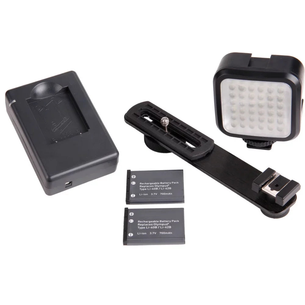 Stylish Kodak PIXPRO AZ421 Digital Camera (Black) + Extra Battery + 1 Yr Warranty - 16GB Kit