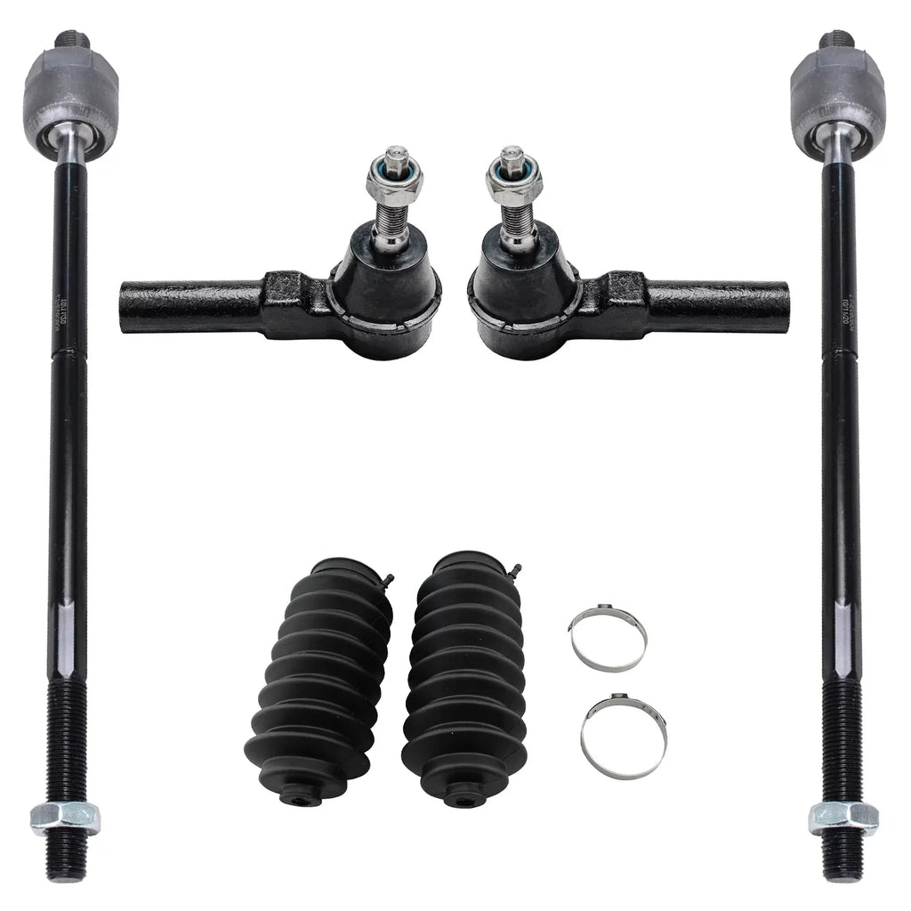 Detroit Axle - Front 12pc Suspension Kit Ford Mustang 2005 2006 2007 2008 2009 2010, 2 Lower Control Arms 2 Sway Bars 4 Outer Inner Tie Rods 2 Wheel Bearing and Hubs 2 Boots Replacement - Exclusive Design