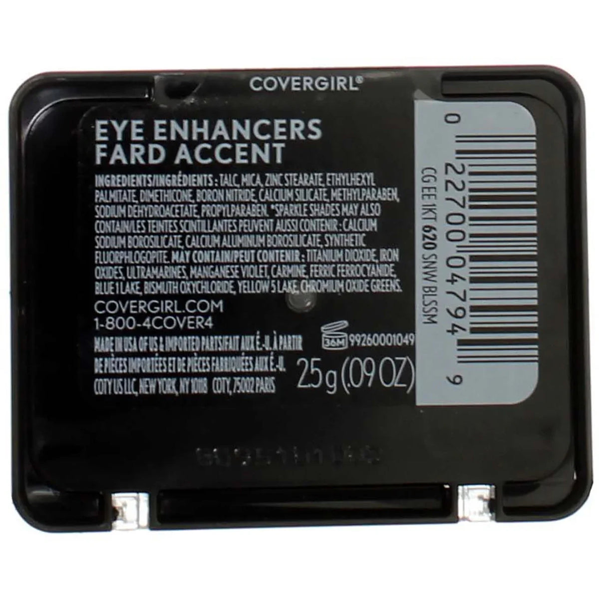 CoverGirl Eye Enhancers 1 Kit Eye Shadow, Snow Blossom [620] 0.09 oz (Pack of 4) - Exclusive Design