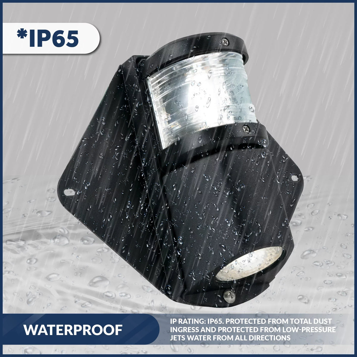 Five Oceans Combination Masthead and Deck Light, LED Masthead Deck Spreader Light, 12V, Vertical Mount for Sailboat - FO3837