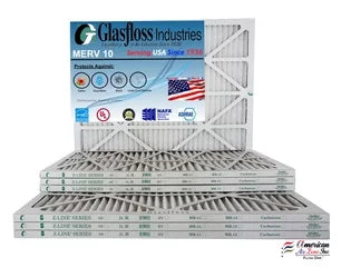 Stylish Glasfloss 24x28x1 - MERV 10 -Qty:12 - Furnace Air Filter - Made in USA (Actual Size: 23.5 x 27.5x7/8 inch)