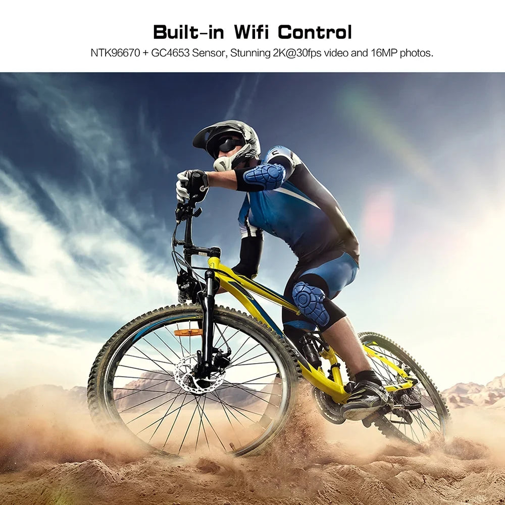 SOOCOO Camcorder Bike Camera 4K Action Sports Helmet Waterproof WiFi APP for Head-mounted Adventure