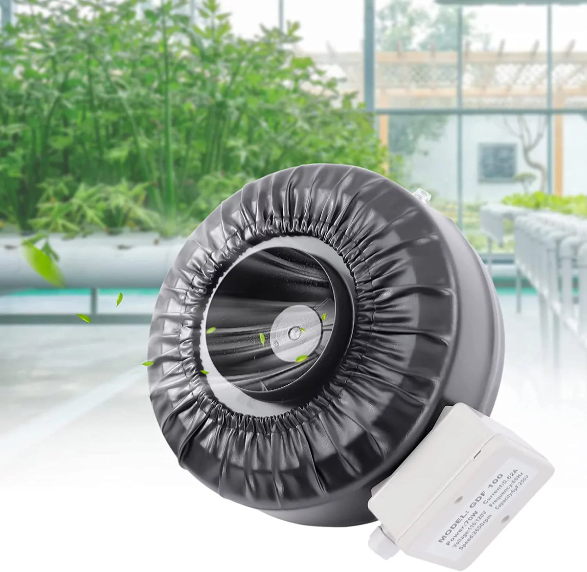 FETCOI Grow Tent Fan 8 Inch Inline Fan Industrial Grade Duct Exhaust Fan Combinable with HEPA Filter & Carbon Filter Powerful Booster Fanwith Speed Controller - Exclusive Design