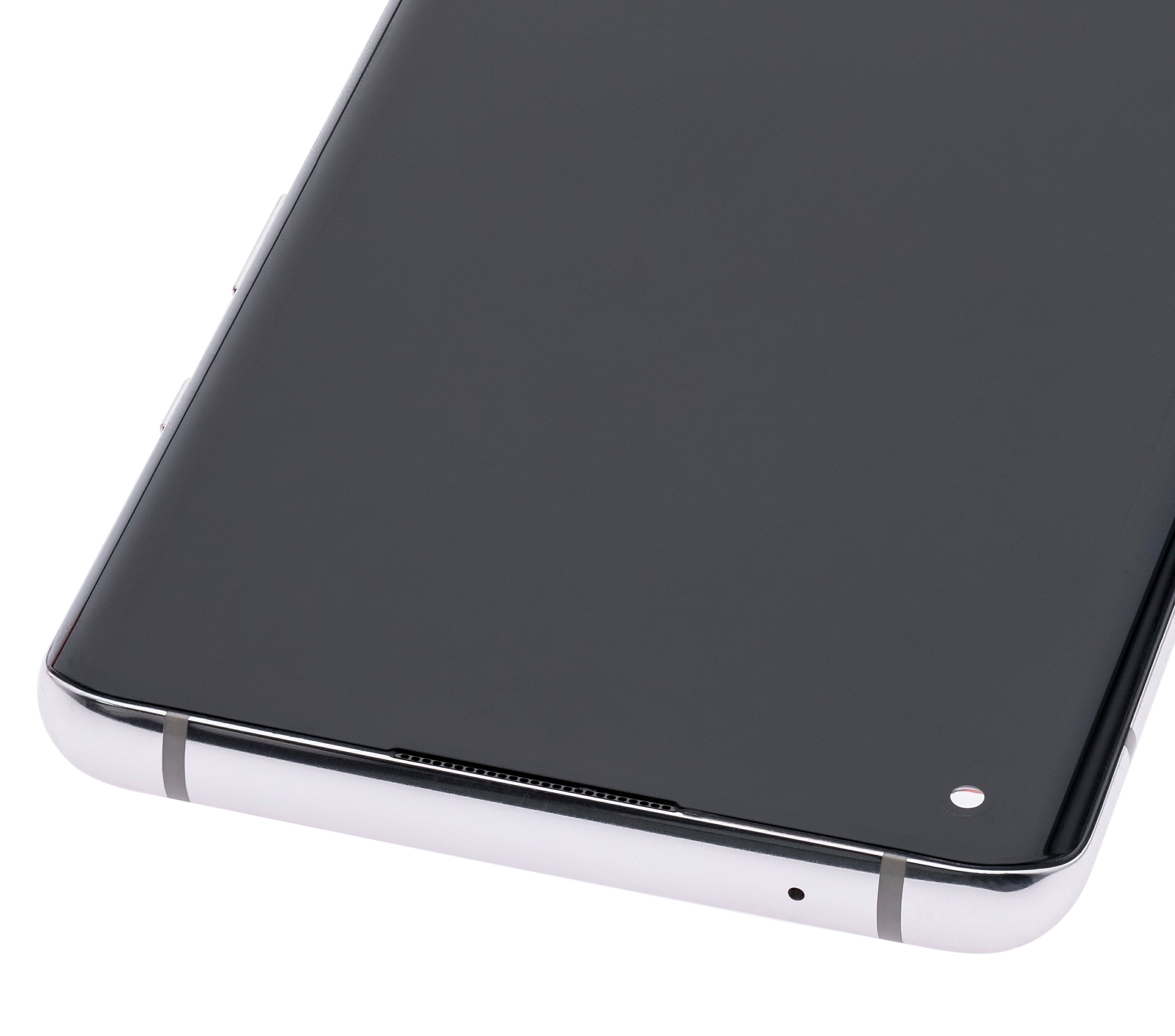 Stylish Replacement OLED Assembly With Frame Compatible For OnePlus 8 / 5G (Non-Verizon 5G UW Frame) (Refurbished) (Polar Silver)
