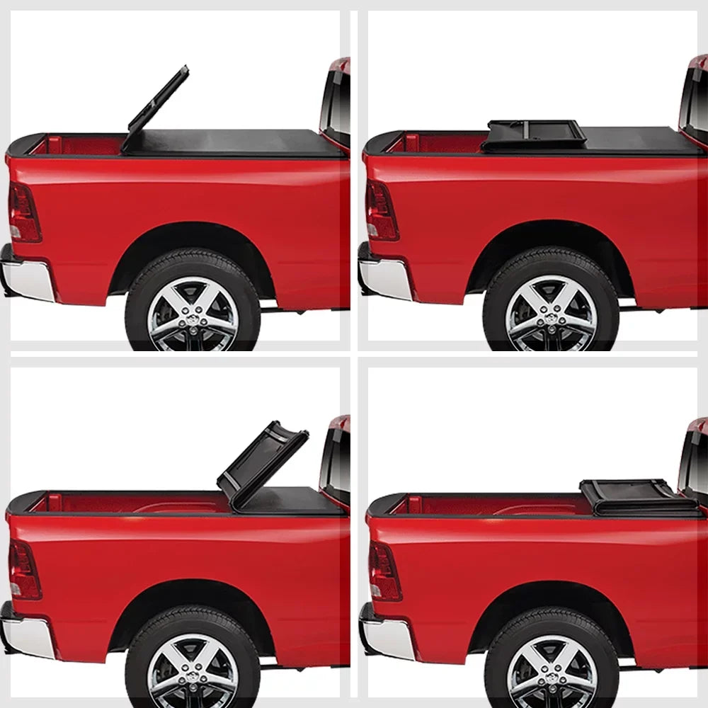 Stylish Short Bed Truck Tonneau Cover 5Ft Soft Top Tri-Fold Fleetside for 05-21 Frontier Fits select: 2005-2019 NISSAN FRONTIER