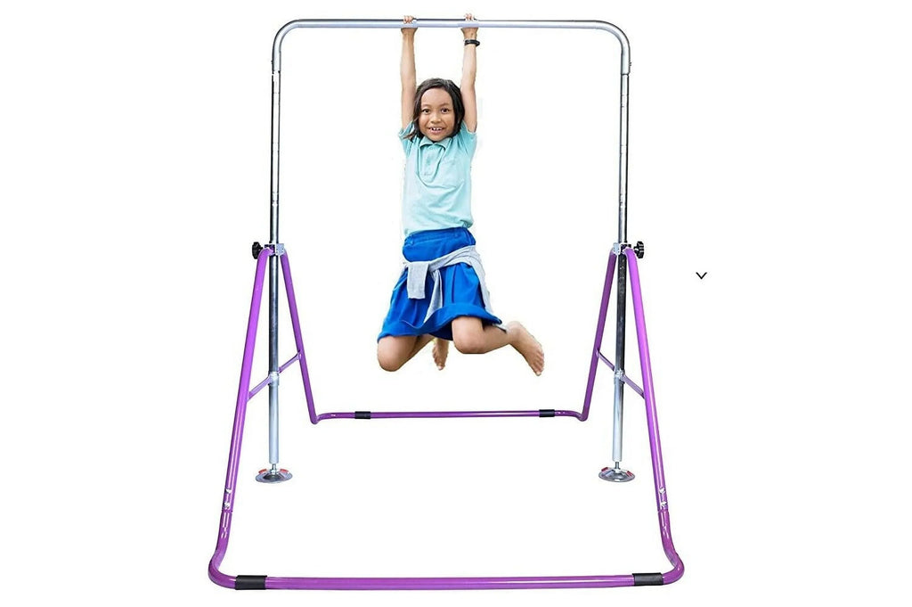 Stylish Expandable 3-in-1 Kids Gymnastics Horizontal Bar Set - Kip Training Jungle Gym