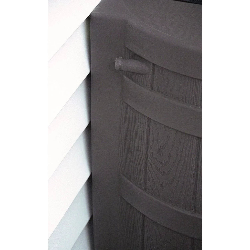 Stylish Good Ideas Rain Wizard 50 Gallon Rain Barrel Water Collector, Oak (2 Pack)