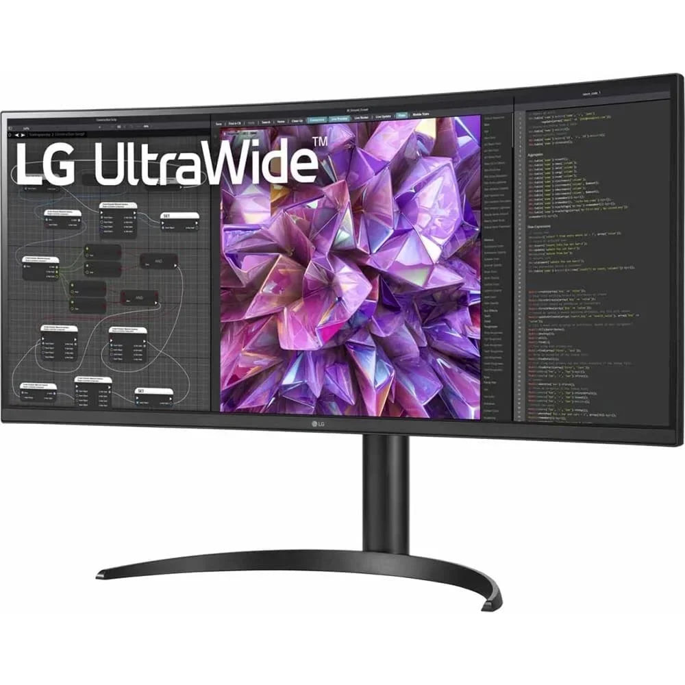 Open Box LG 34WQ75C-B 34" Curved UltraWide QHD IPS HDR 10 Built-in-KVM-Monitor with USB Type-C and LAN (RJ-45) - Exclusive Design