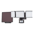 Hyper Tough Solar Three Head LED Motion Sensing Security Flood Light, Outdoor, Black, 2000 Lumen