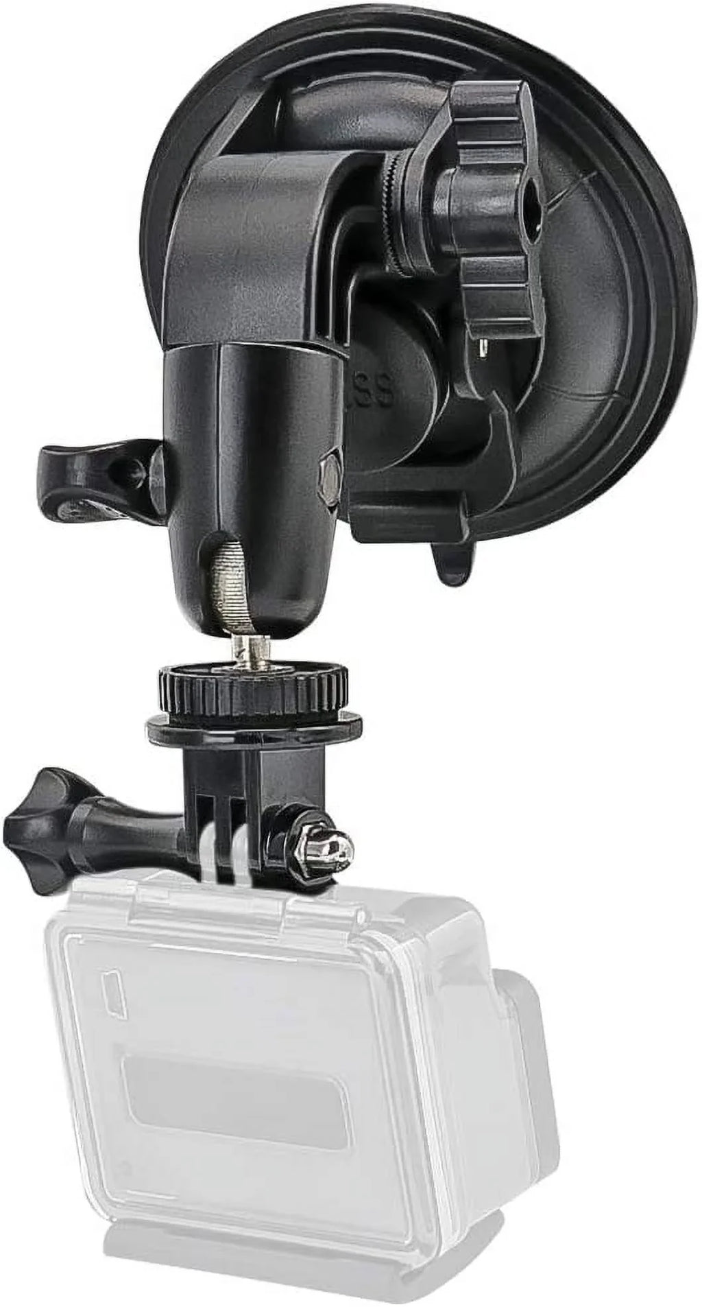 Heavy Duty Camera Car Windshield Mount with 1/4-20 Adapter for GoPro Hero Series and All Cameras - Exclusive Design