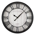 Stylish Better Homes & Gardens 20" Black and White Analog Round Raised Roman Numerals Grill Wall Clock