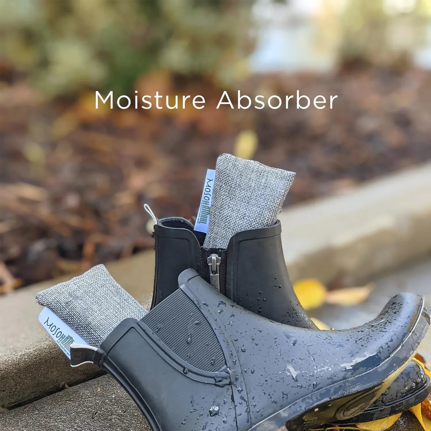Moso Natural Mini Air Purifying Bags. A Scent Free Odor Eliminator for Shoes, Gym Bags and Sports Gear. Premium Moso Bamboo Charcoal Odor Absorber. (Two Packs of Two 75g Bags) 2 Year Lifespan! - Exclusive Design