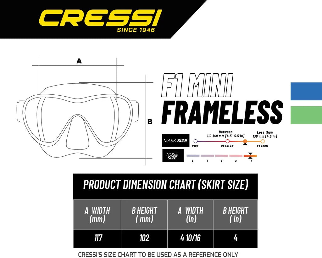 Stylish Cressi F1 Mini Frameless Mask