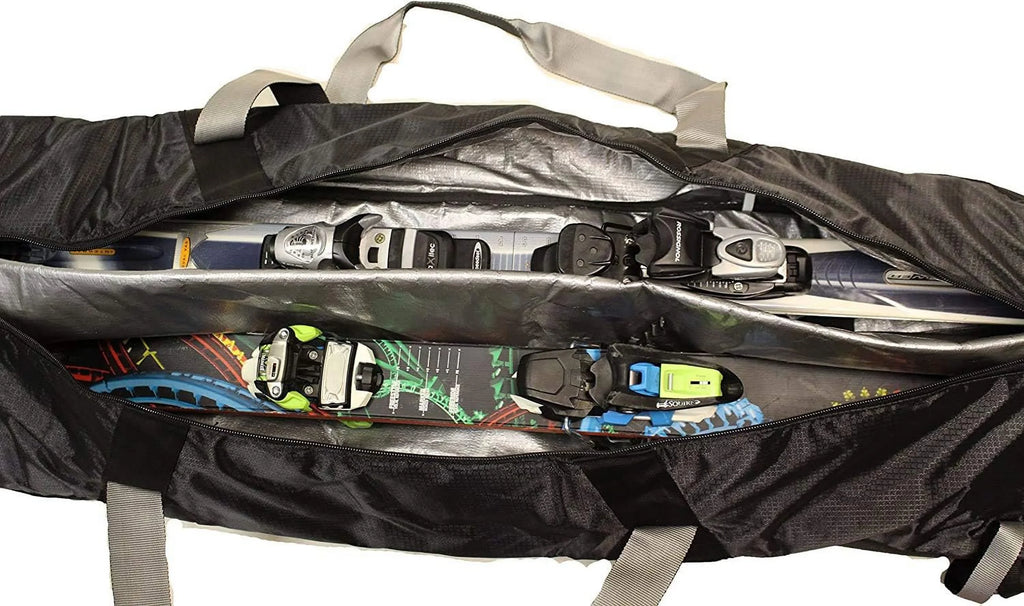 Stylish Rolling Double Ski Bag, Padded Double Ski Bag With Wheels For Air Travel, Easy To Load, Oversized â¦