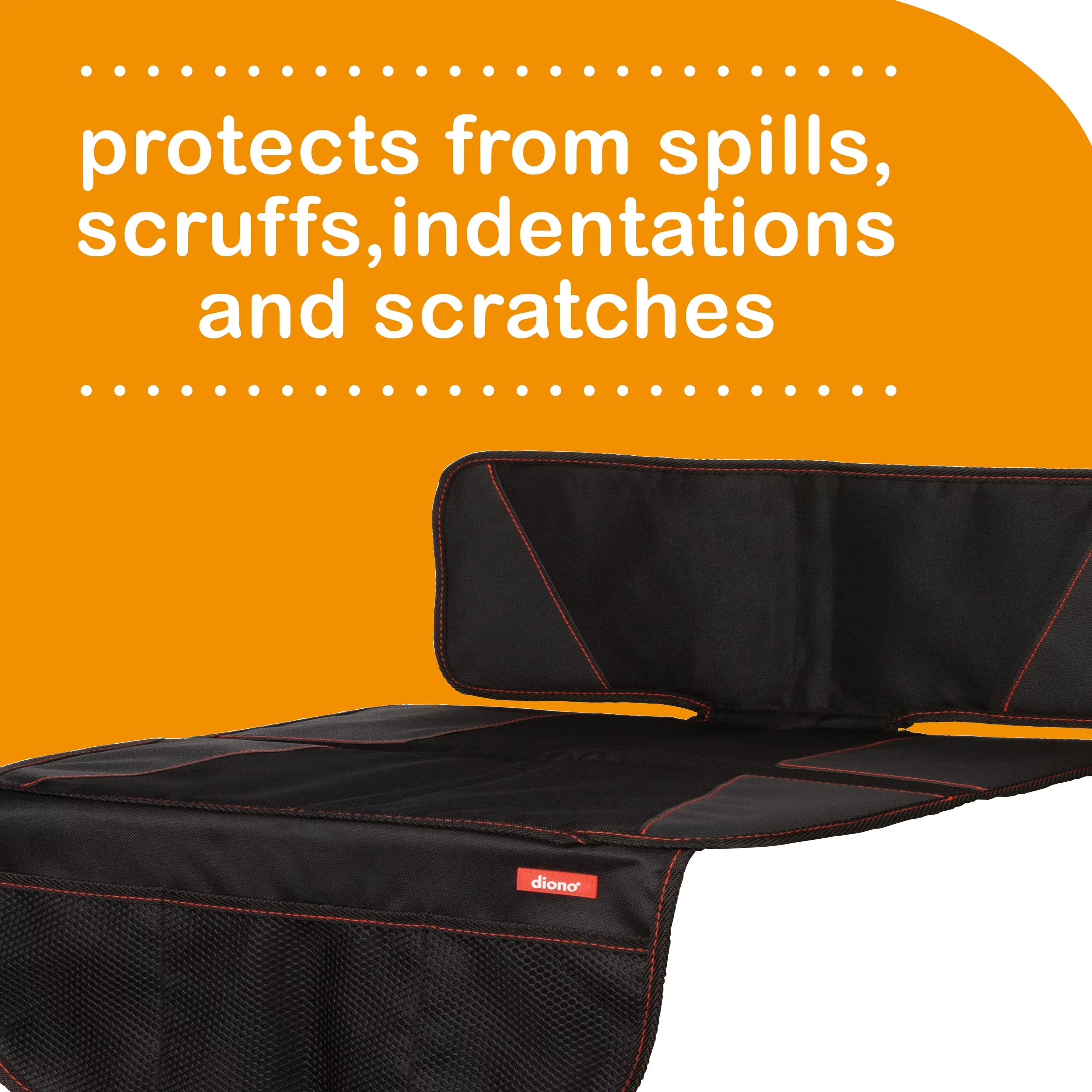 Diono Super Mat 2 Pack Car Seat Protector, Crash Tested, Water Resistant, Black - Exclusive Design