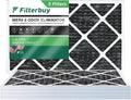 Filterbuy 18x30x1 MERV 8 Odor Eliminator Pleated HVAC AC Furnace Air Filters with Activated Carbon (5-Pack)