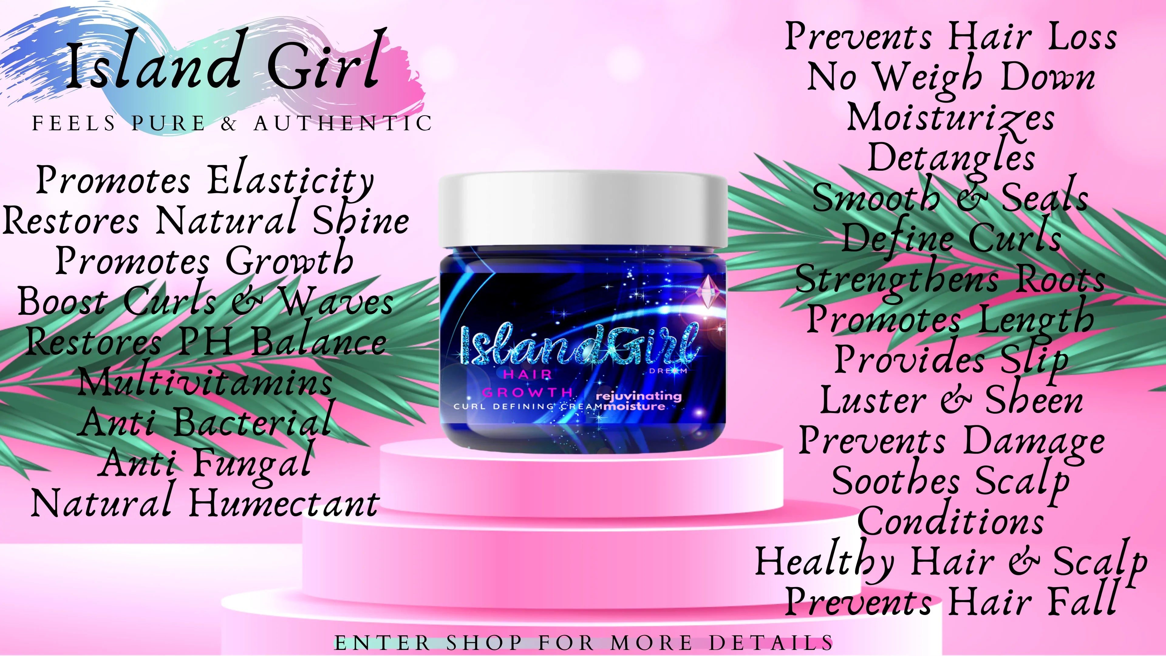 Rejuvenate my Moisture Curl Defining Hair Growth Cream - IslandGirl Dream - Exclusive Design