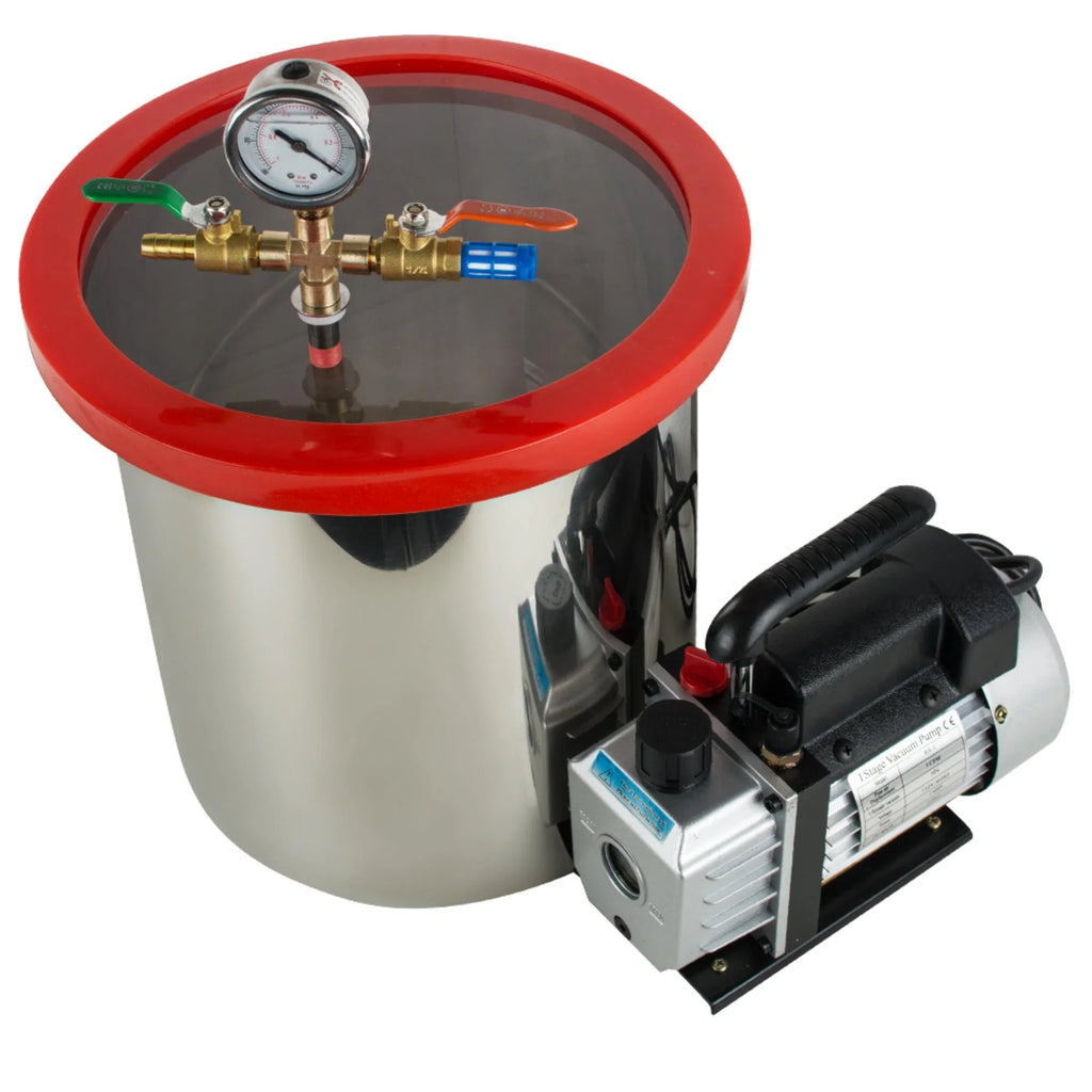 5 Gallon Vacuum Degassing Chamber Kit - Easily Remove Air Bubbles with Stainless Steel Silicone Machine and Powerful 3CFM Vacuum Pump - Exclusive Design