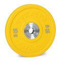 Titan Fitness 15 KG Color Urethane Bumper Plates, Sold Individually, Yellow Colored Mold with Steel Insert