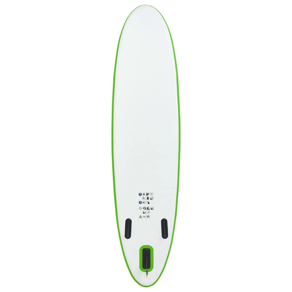 Carevas Inflatable Paddleboard Set Green and White - Exclusive Design