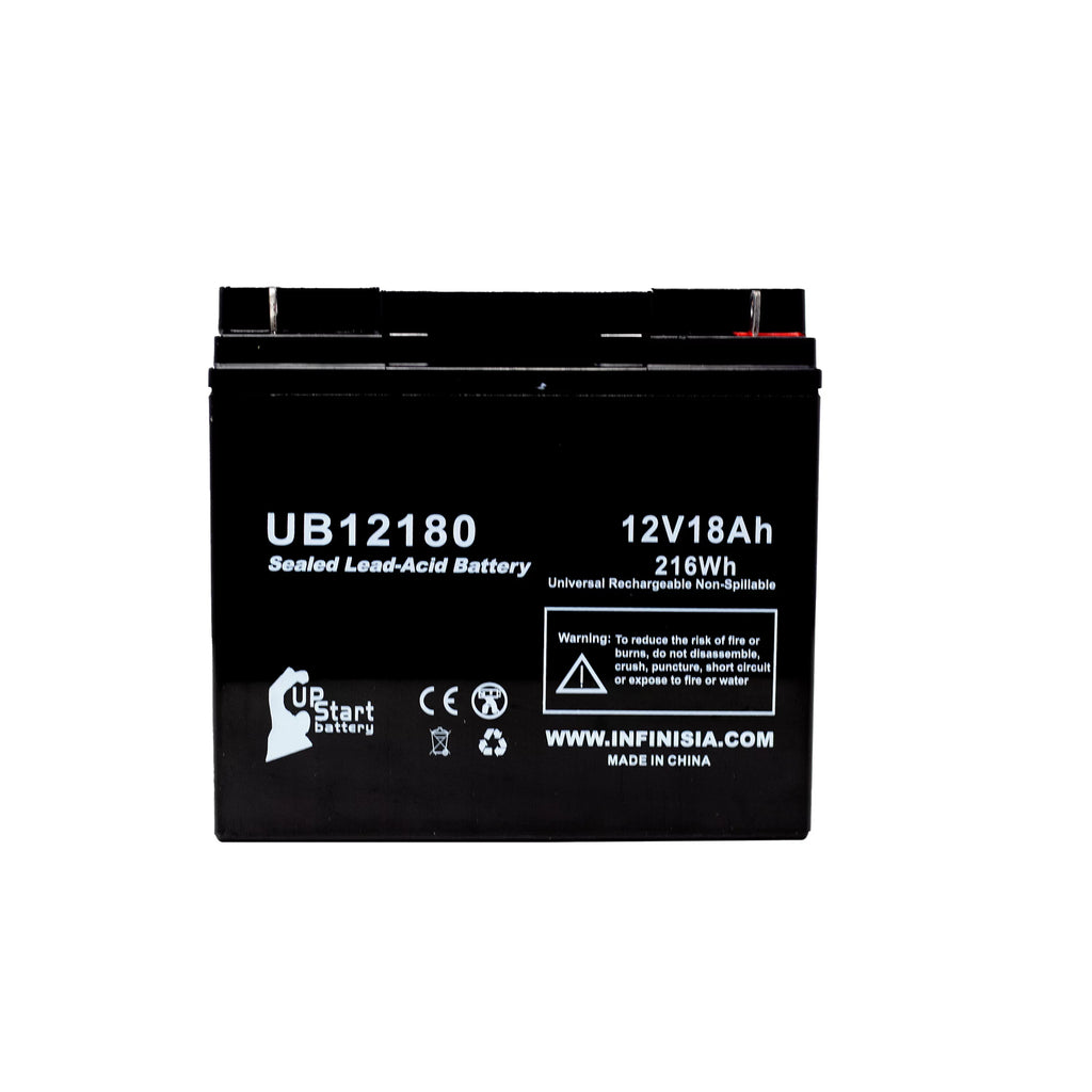 Compatible EAGLE PICHER BATTERIES CFMP12V18 Battery - Replacement UB12180 Universal Sealed Lead Acid Battery (12V, 18Ah, 18000mAh, T4 Terminal, AGM, SLA)