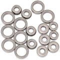 1UP450012 1Up Racing Cv2 Pro Ball Bearing Set - Chrome/Ceramic - AE B74.2/74.2D
