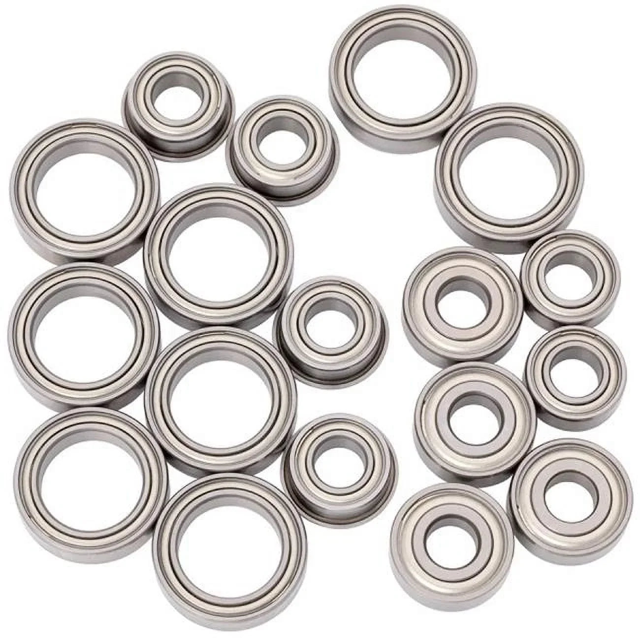 1UP450012 1Up Racing Cv2 Pro Ball Bearing Set - Chrome/Ceramic - AE B74.2/74.2D